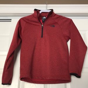 North Face three quarter zip shirt